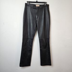 BLEU JEANS CO Black Leather Pants Size 6